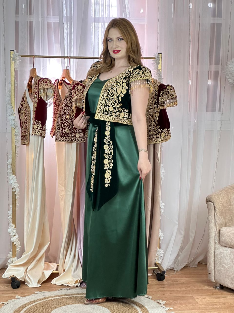 كراكو جزائري - جودة عالية مع حزام مطرز - الصورة 3