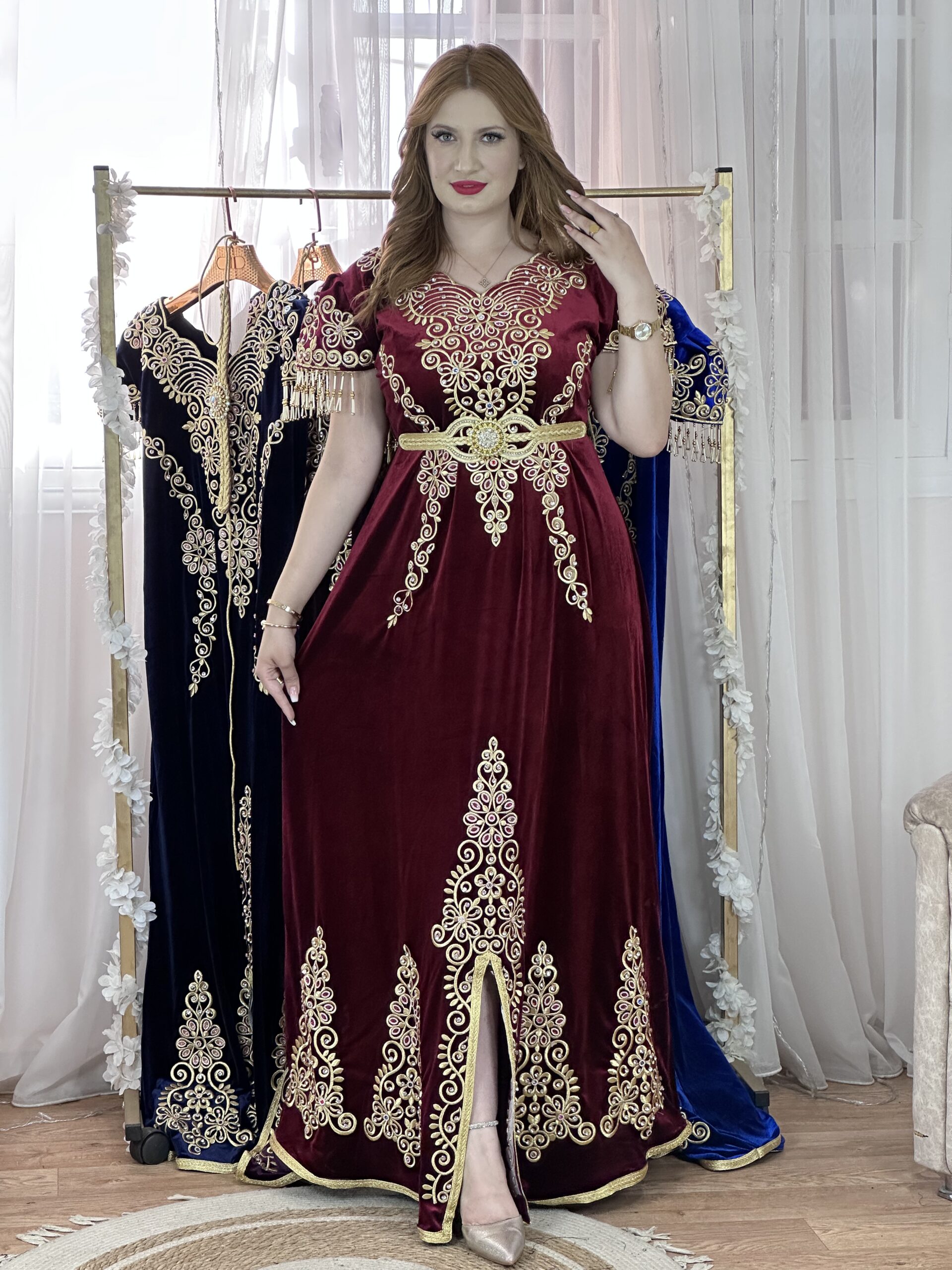 جبة فرقاني قسنطينية – تطريز فاخر مع حزام - الصورة 6